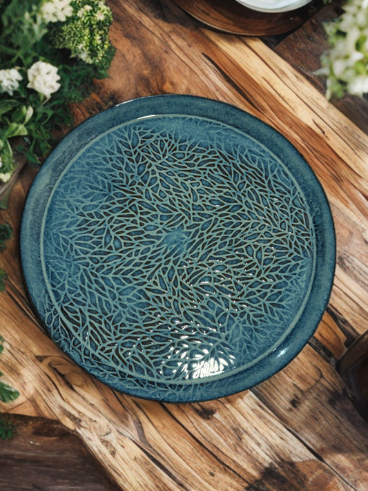 Frosted Denim Serving Platter