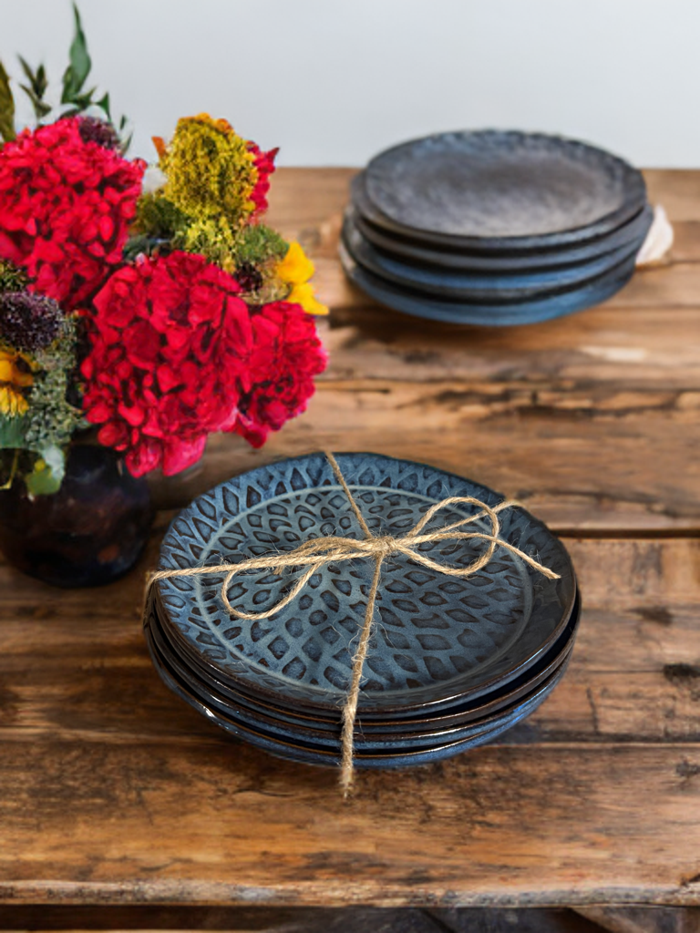 Frosted Denim Dessert Plate