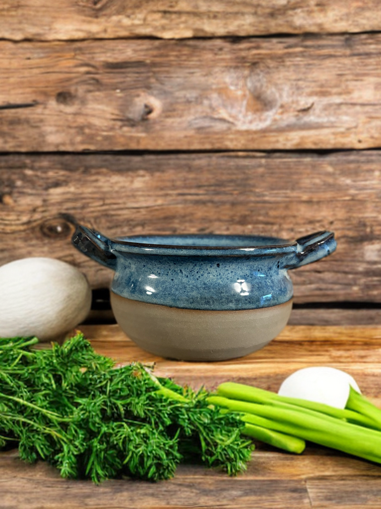 Frosted Denim Soup Bowls