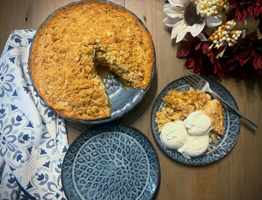 Frosted Denim Pie Plate